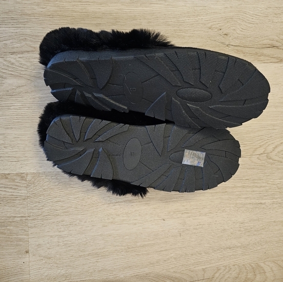 NWT Soul Mates Faux Fur Slippers. SIZE 9. Black - Picture 5 of 9